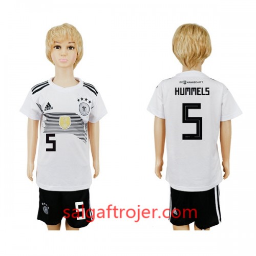 Tyskland Fodboldtrøjer Hummels 5 Børn Hjemmebanesæt VM 2018 Tyskland Fodboldtrøjer Hummels 5 Børn Hjemmebanesæt VM 2018